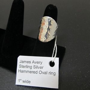 James Avery Hammered Oval ring